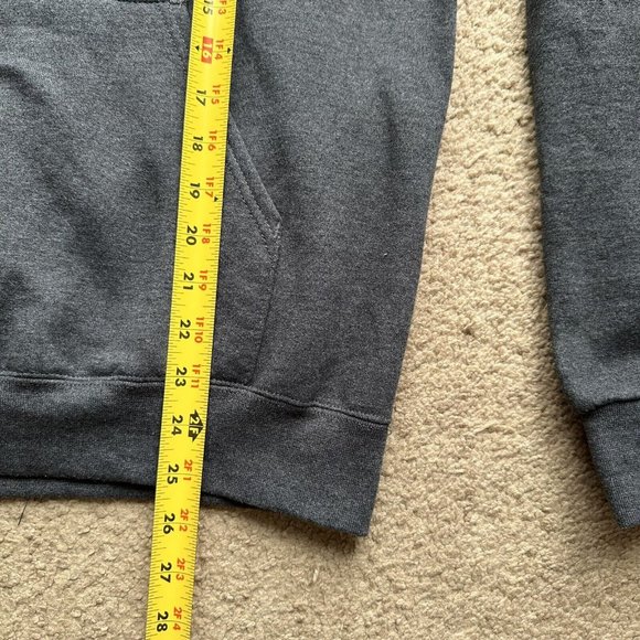 Champion Sweatshirt Mens Small Grey Hoodie Pockets Logo Spellout - Picture 7 of 12